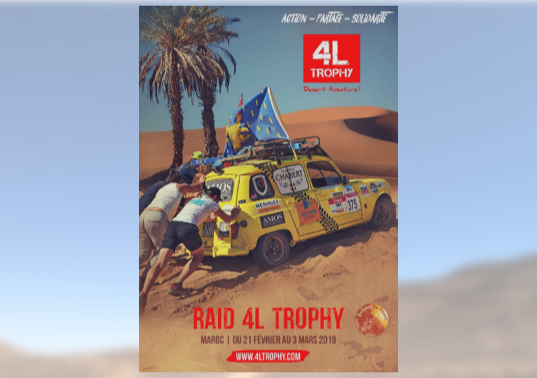 Affichette du Raid 4L Trophy